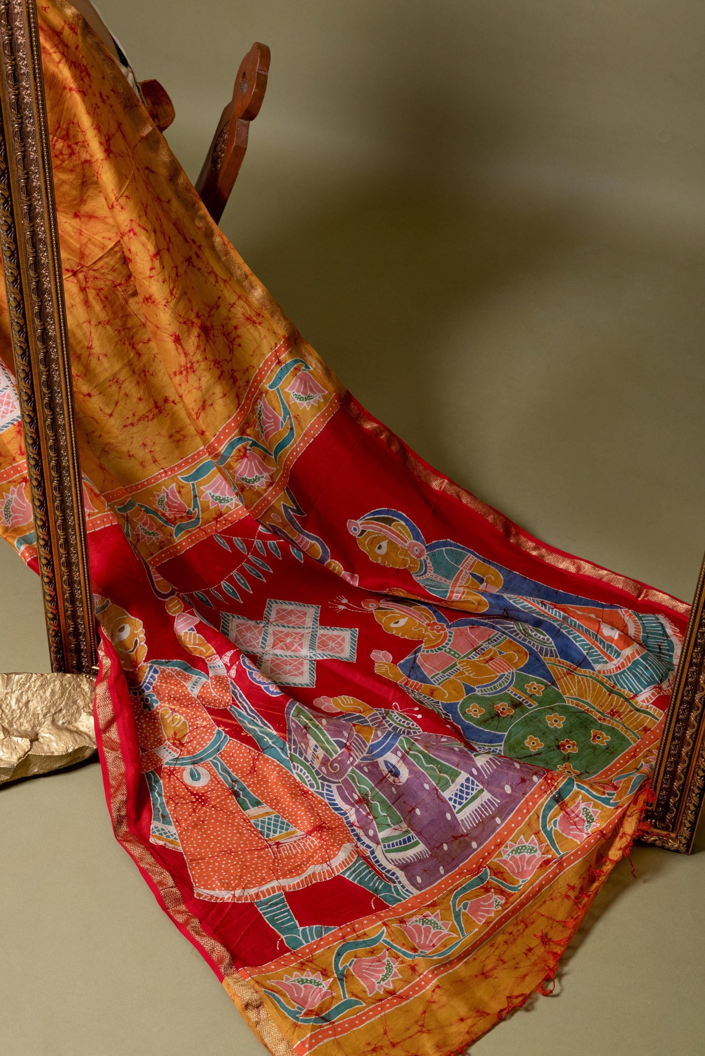 Narmada - Vivah Batik Phad Maheswari saree Kaisori