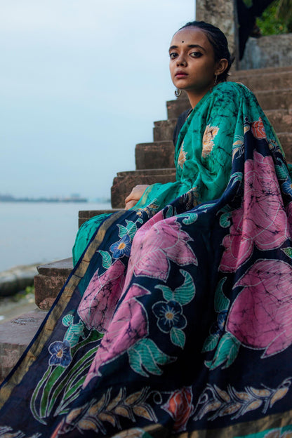 Padma - Narmada Batik Maheswari saree Kaisori