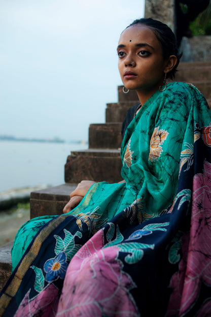 Padma - Narmada Batik Maheswari saree Kaisori