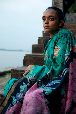 Padma - Narmada Batik Maheswari saree Kaisori