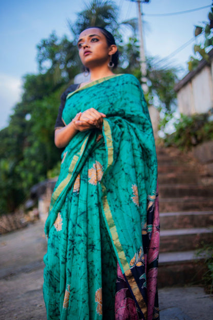 Padma - Narmada Batik Maheswari saree Kaisori