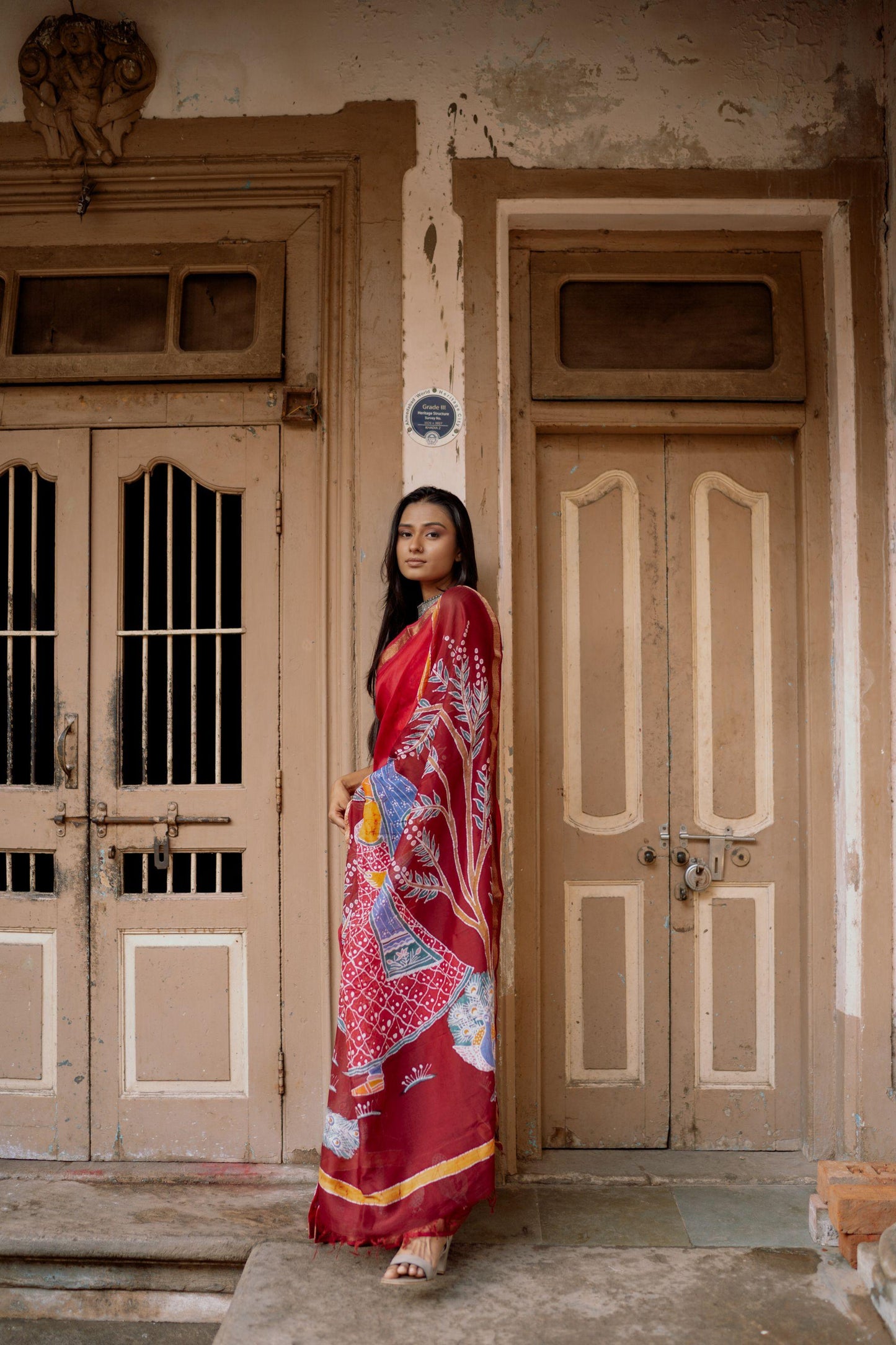 Ragini Bagh    -  Narmada Batik Maheswari saree Kaisori