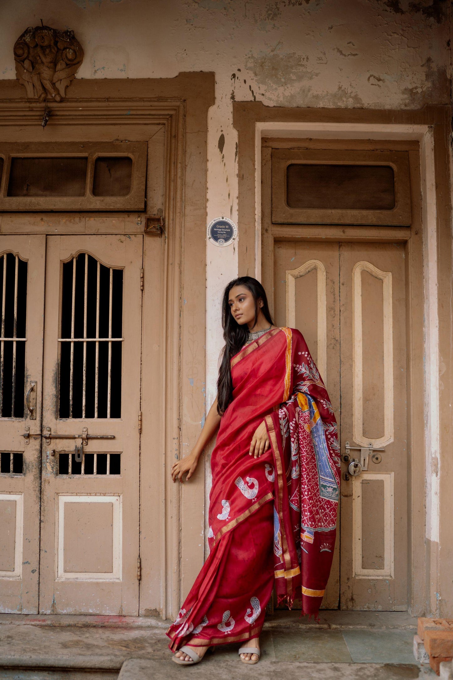 Ragini Bagh    -  Narmada Batik Maheswari saree Kaisori