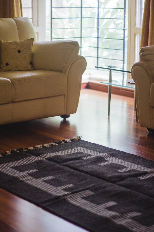 Rajasthan Grey Asymmetrical Carpet Kaisori