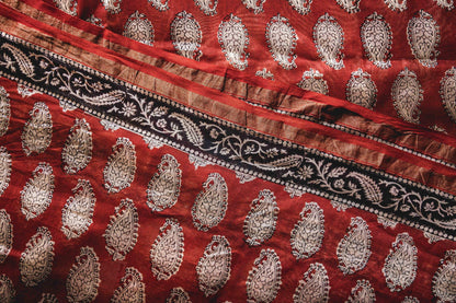 Roheda Kaisori Bagru Kairi block print saree Kaisori