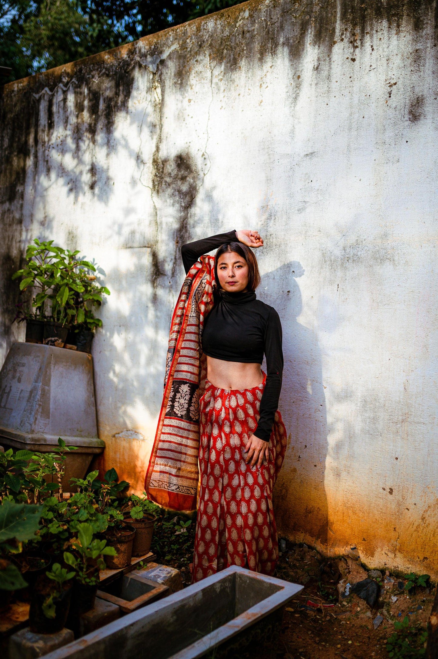 Roheda Kaisori Bagru Kairi block print saree Kaisori