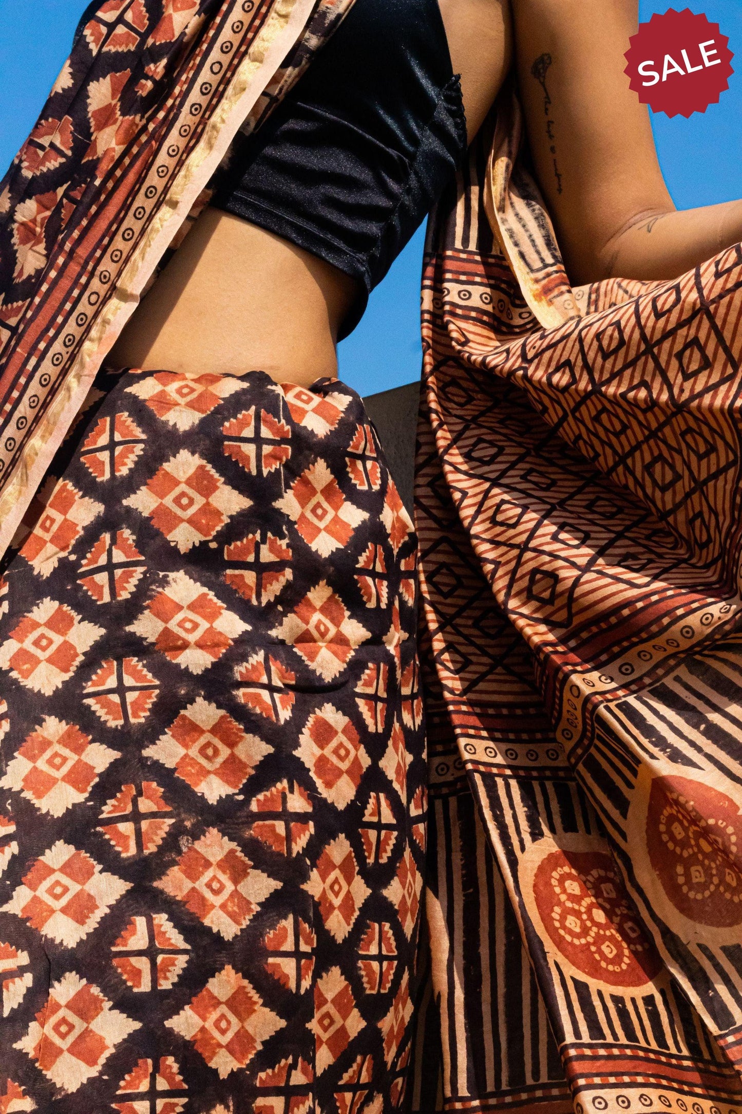 Roheda Prism Balotra Sindh  Chanderi Saree Kaisori