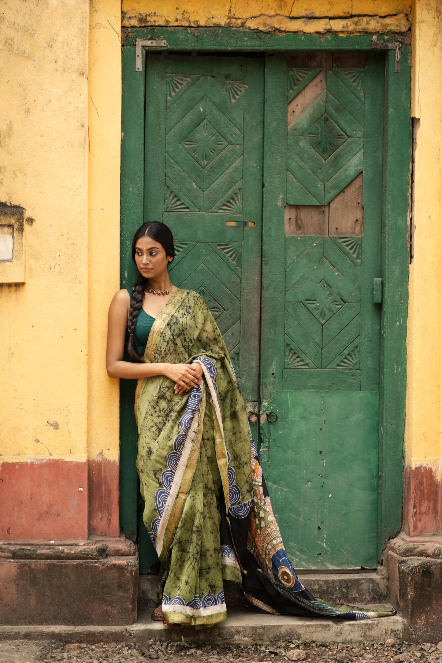 Batik Maheswari saree - Narmada- Meena