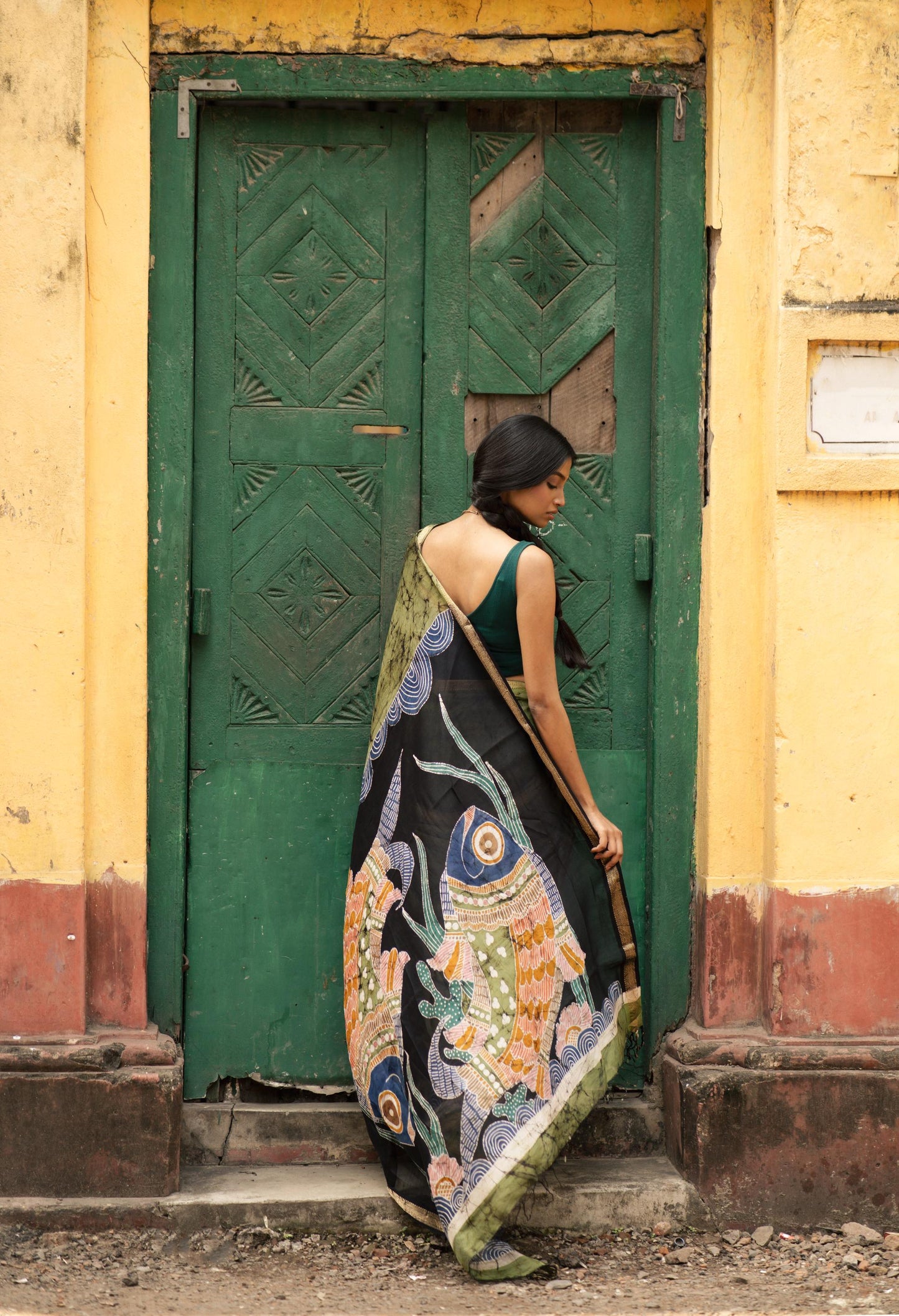 Batik Maheswari saree - Narmada- Meena