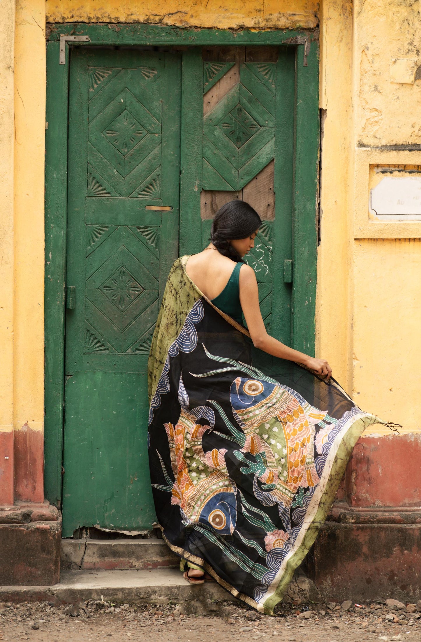 Batik Maheswari saree - Narmada- Meena