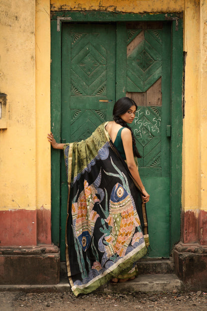 Batik Maheswari saree - Narmada- Meena