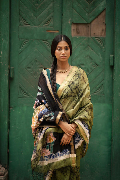 Batik Maheswari saree - Narmada- Meena