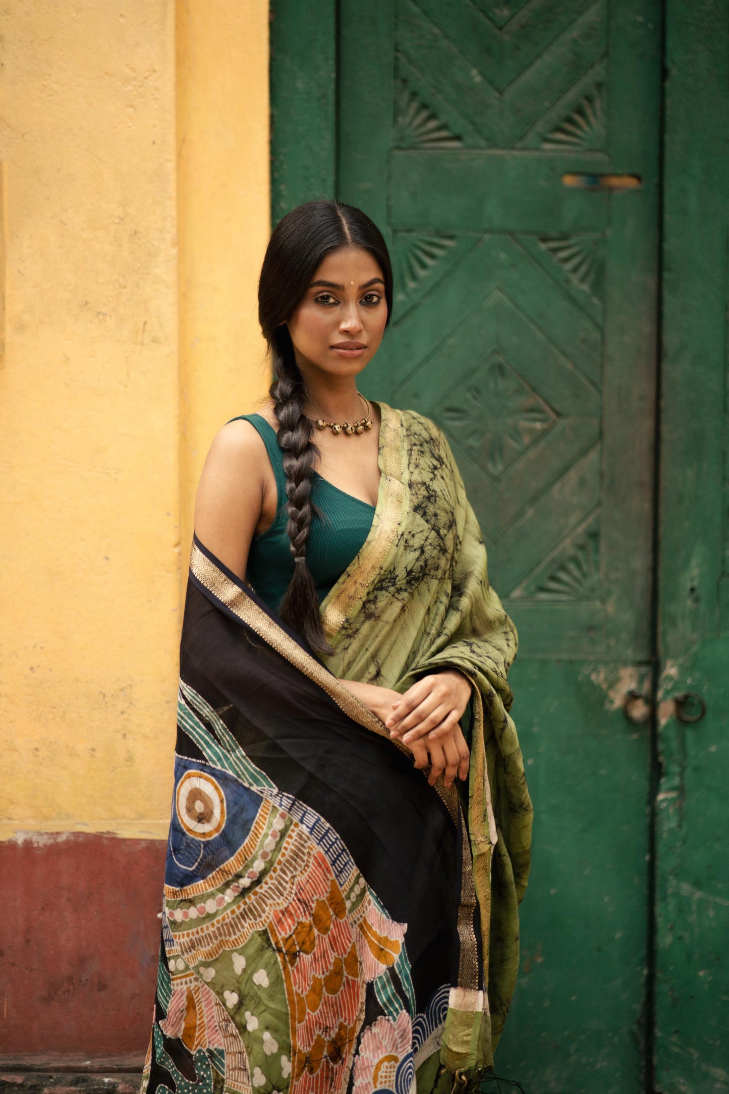 Batik Maheswari saree - Narmada- Meena