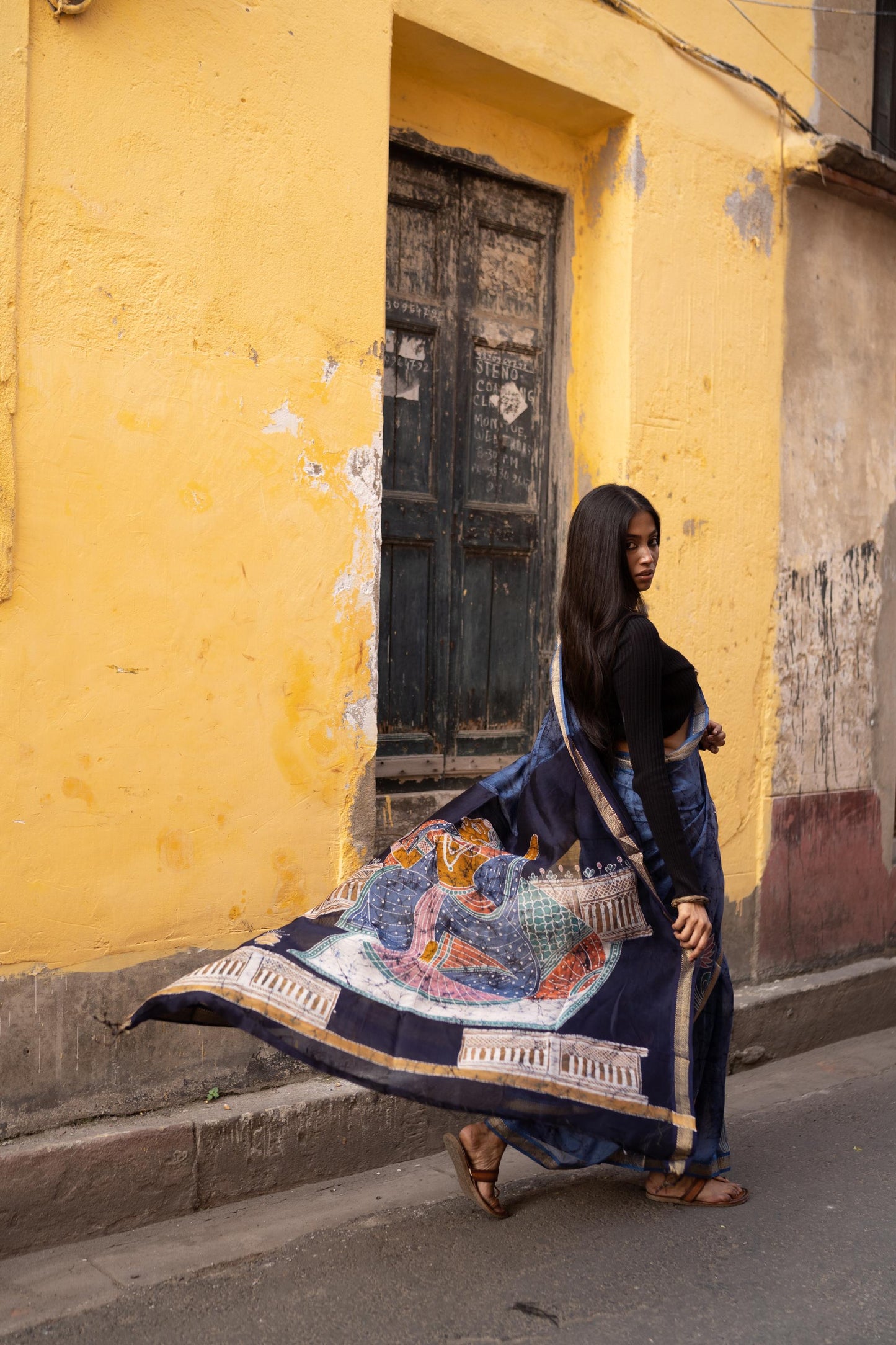 Batik Maheswari saree - Narmada- Ragni