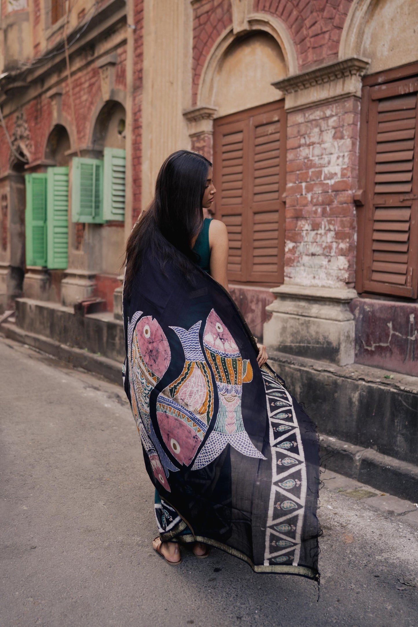 Batik Maheswari saree - Narmada- Mina