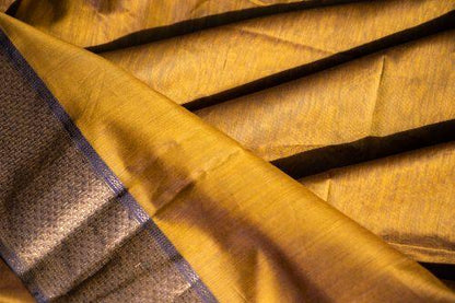 Seher - Mustard Maheshwari Saree Kaisori