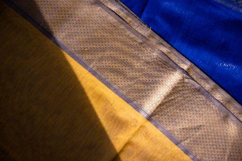 Seher - Mustard Maheshwari Saree Kaisori