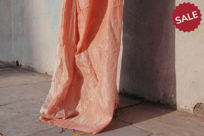 Sitara - Peach zari by cotton saree Kaisori