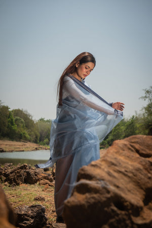 Utsav silk cotton saree -  Akash Kaisori