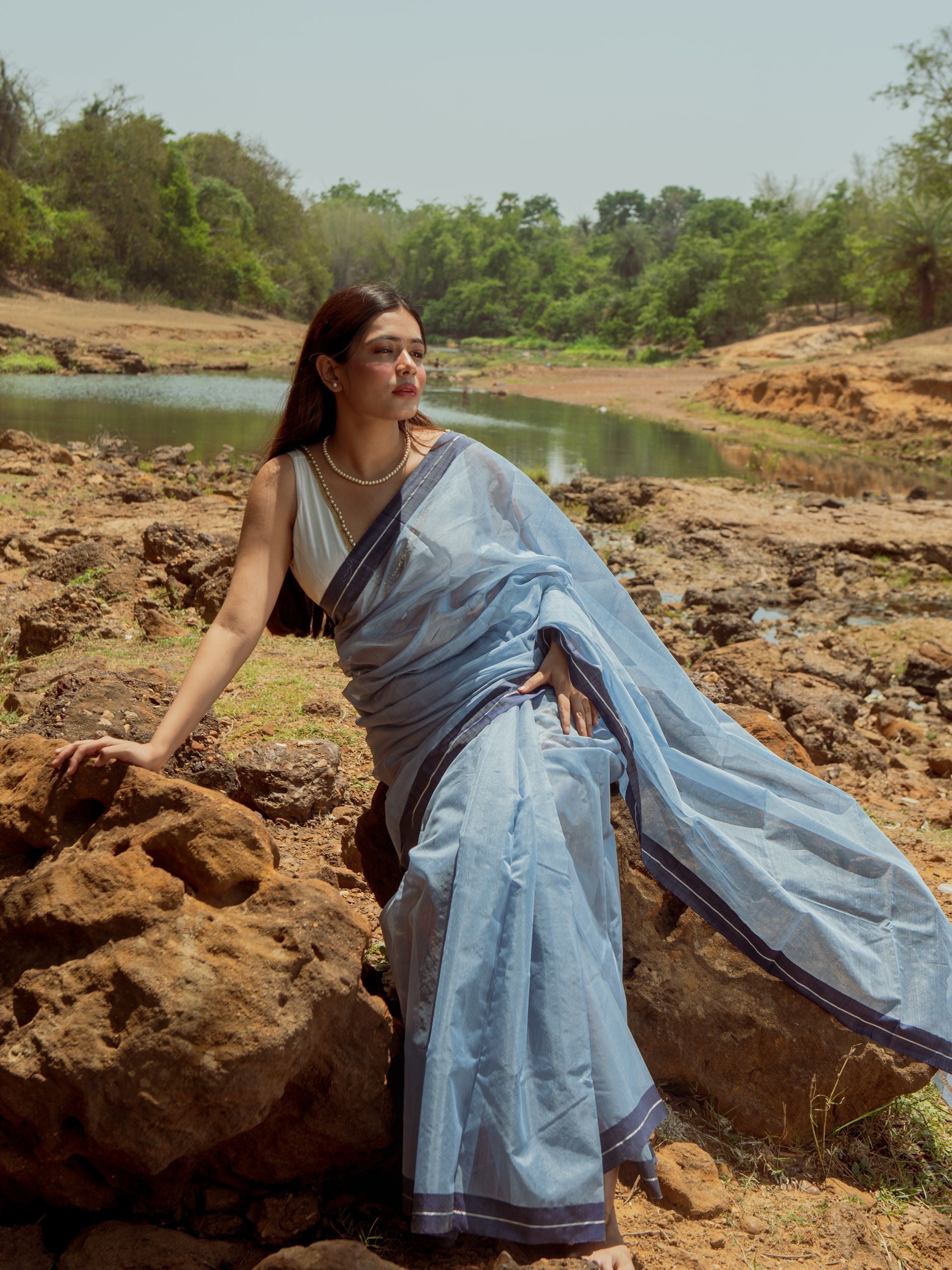 Utsav silk cotton saree -  Akash Kaisori