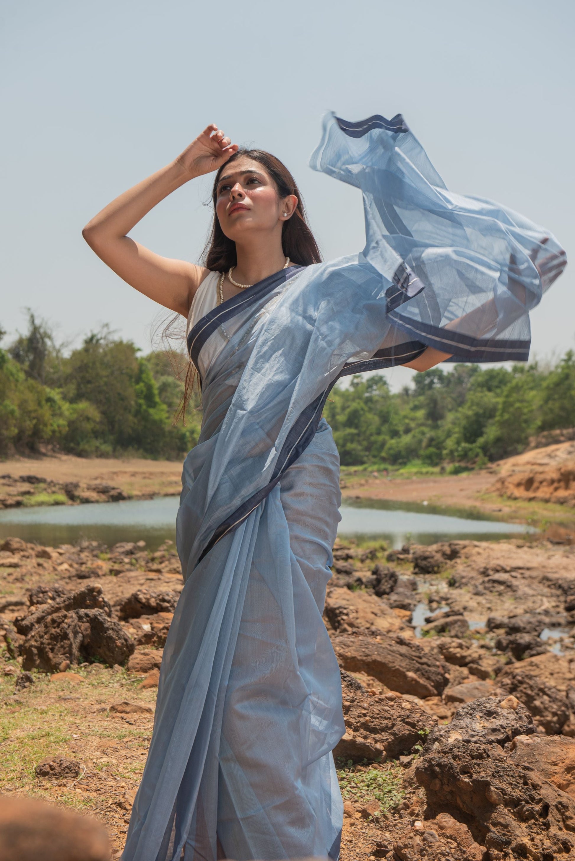 Utsav silk cotton saree -  Akash Kaisori