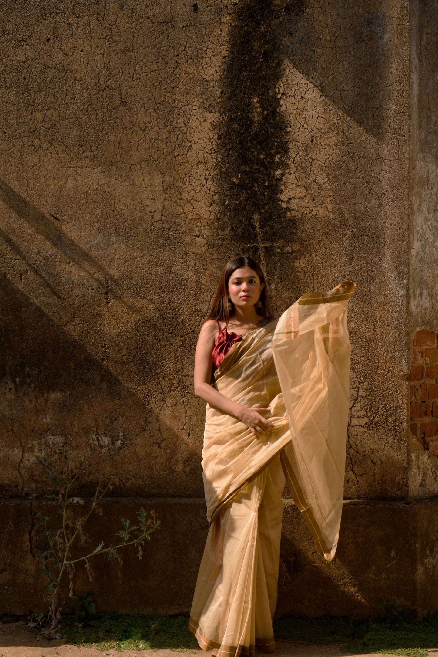 Utsav silk cotton saree - Dahlia Kaisori
