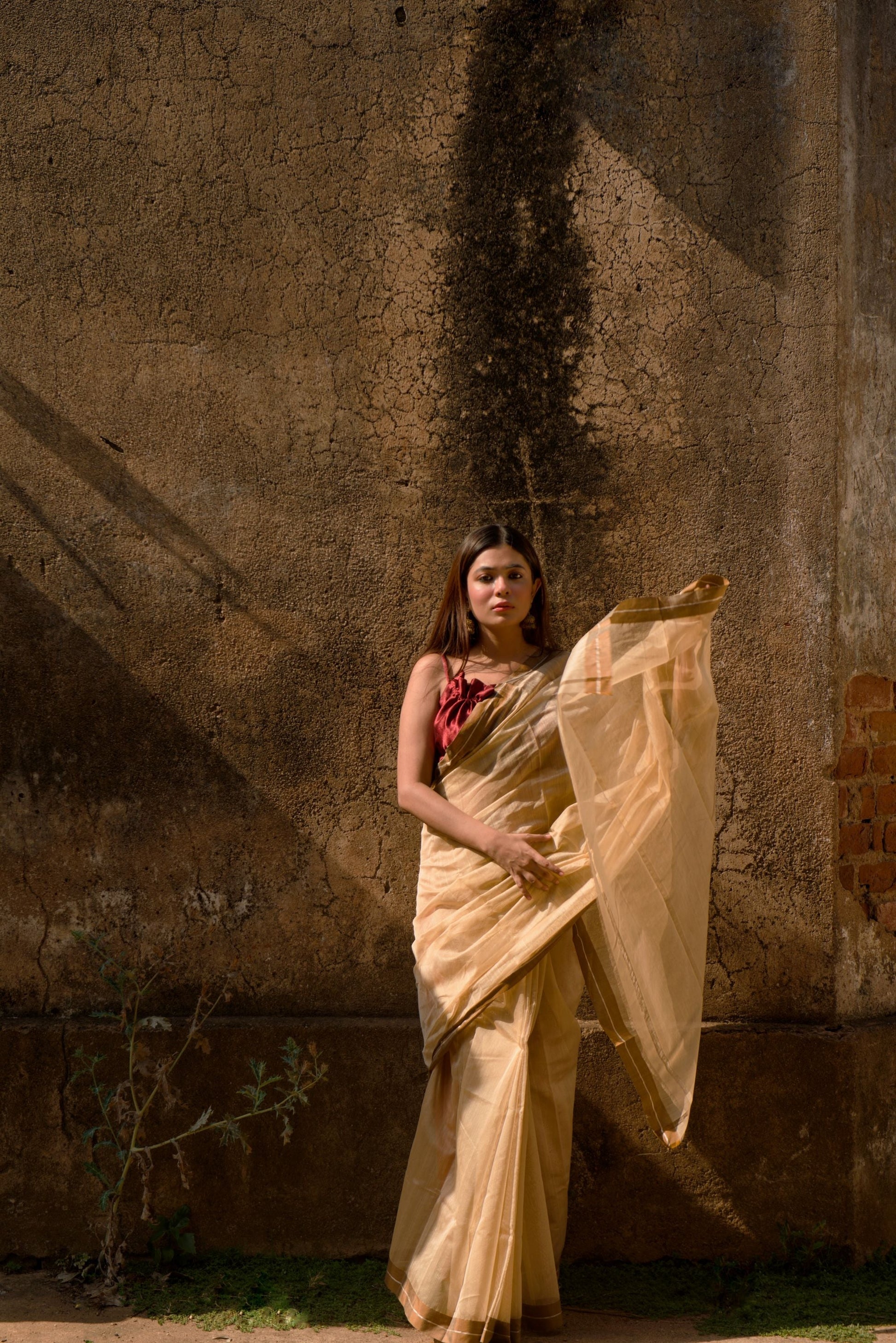 Utsav silk cotton saree - Dahlia Kaisori