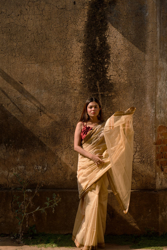 Utsav silk cotton saree - Dahlia Kaisori