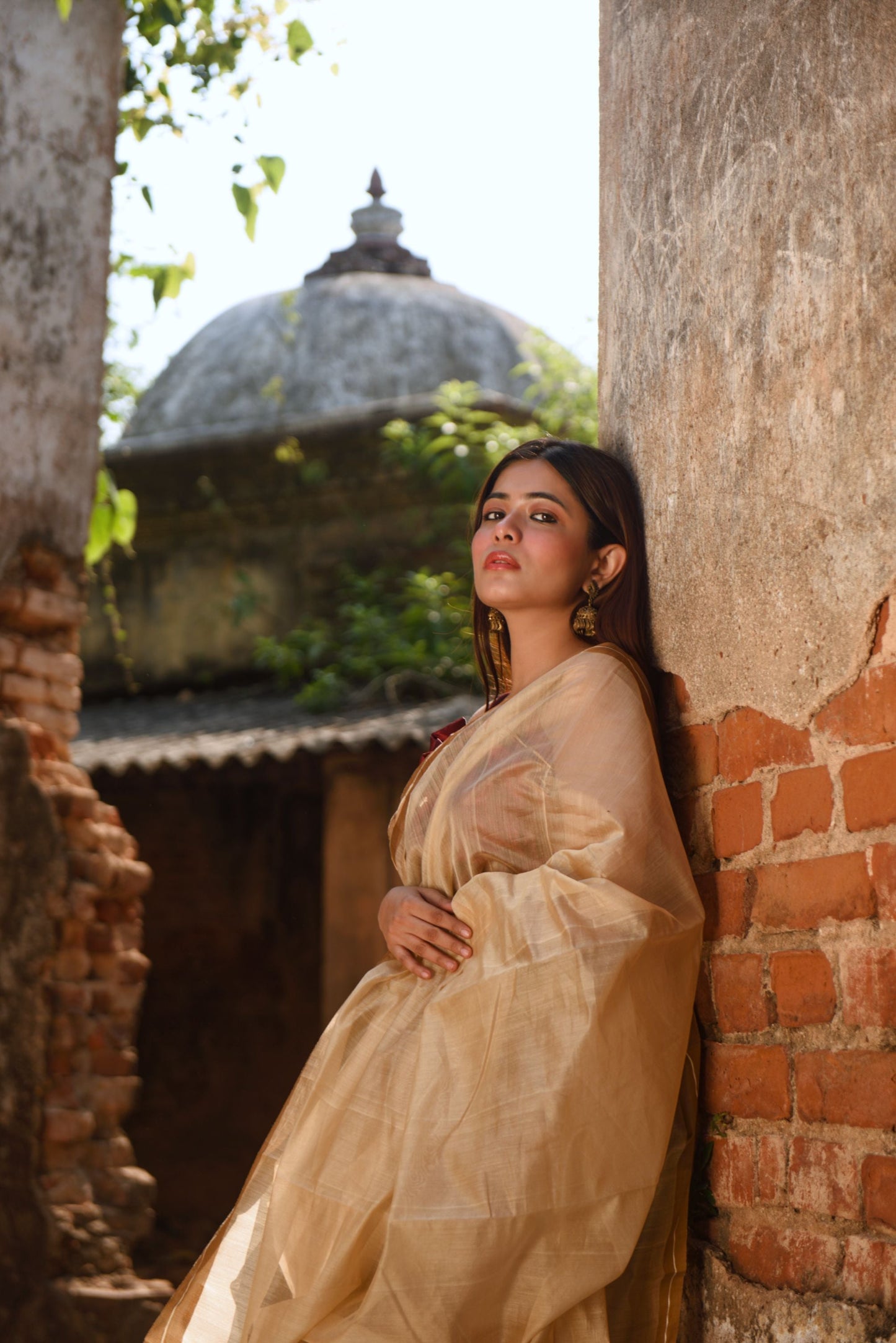 Utsav silk cotton saree - Dahlia Kaisori