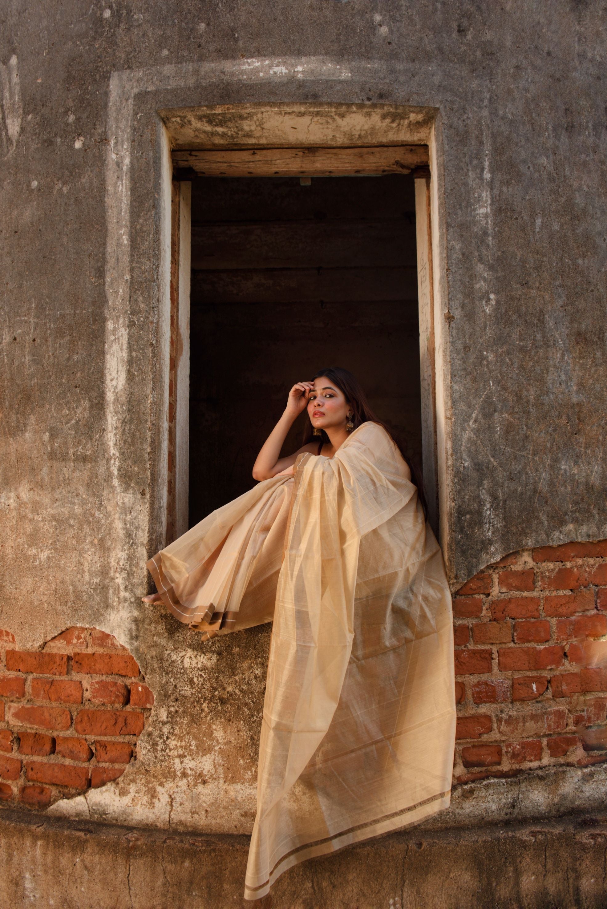Utsav silk cotton saree - Dahlia Kaisori