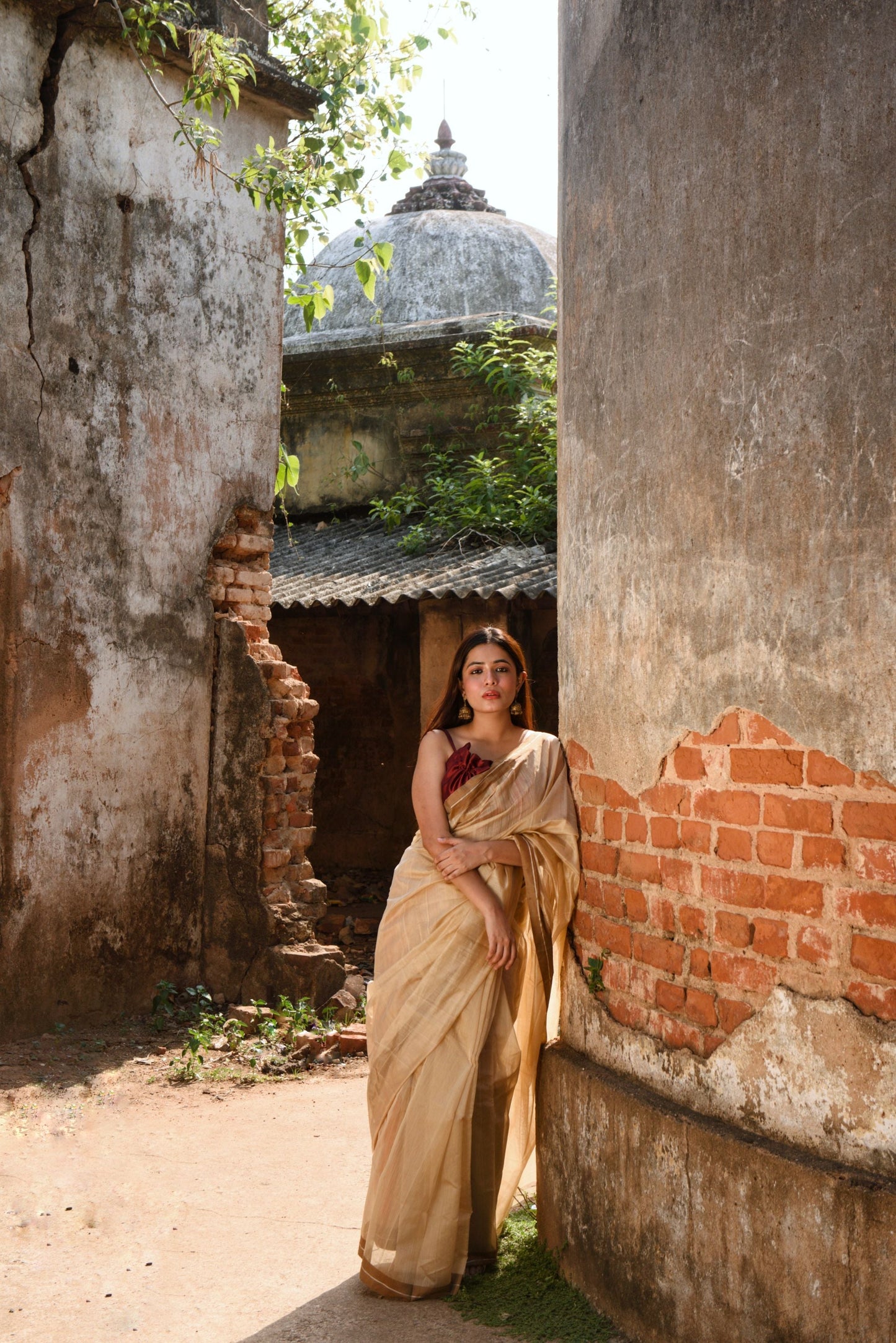 Utsav silk cotton saree - Dahlia Kaisori
