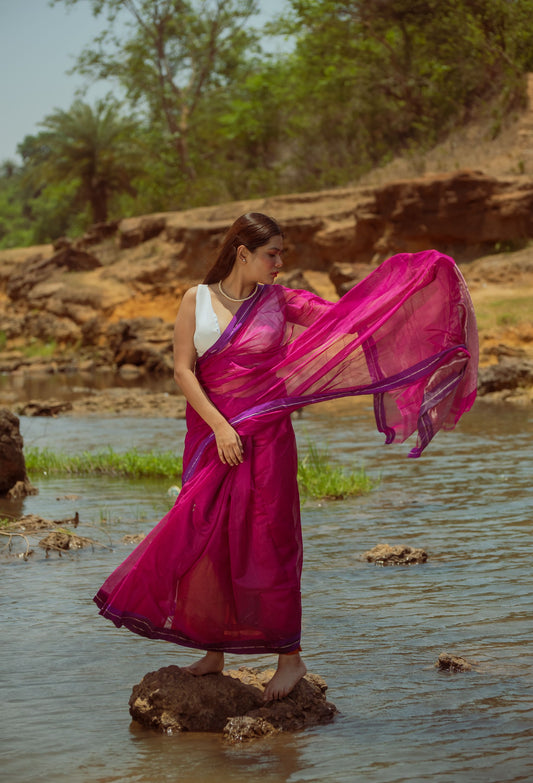 Utsav silk cotton saree - Gulabo Kaisori