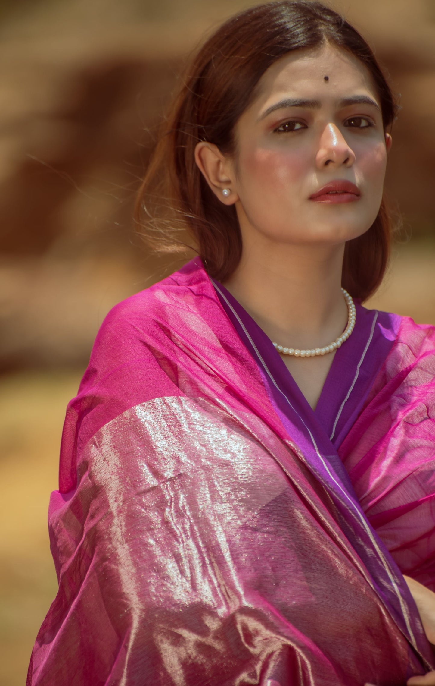Utsav silk cotton saree - Gulabo Kaisori