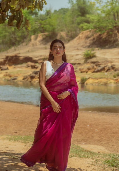Utsav silk cotton saree - Gulabo Kaisori