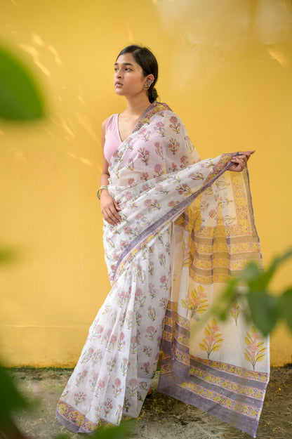 Evergreen printed Kota saree - Bagh- Anindita