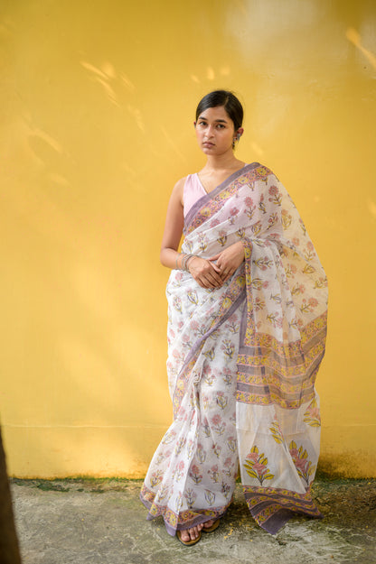 Evergreen printed Kota saree - Bagh- Anindita