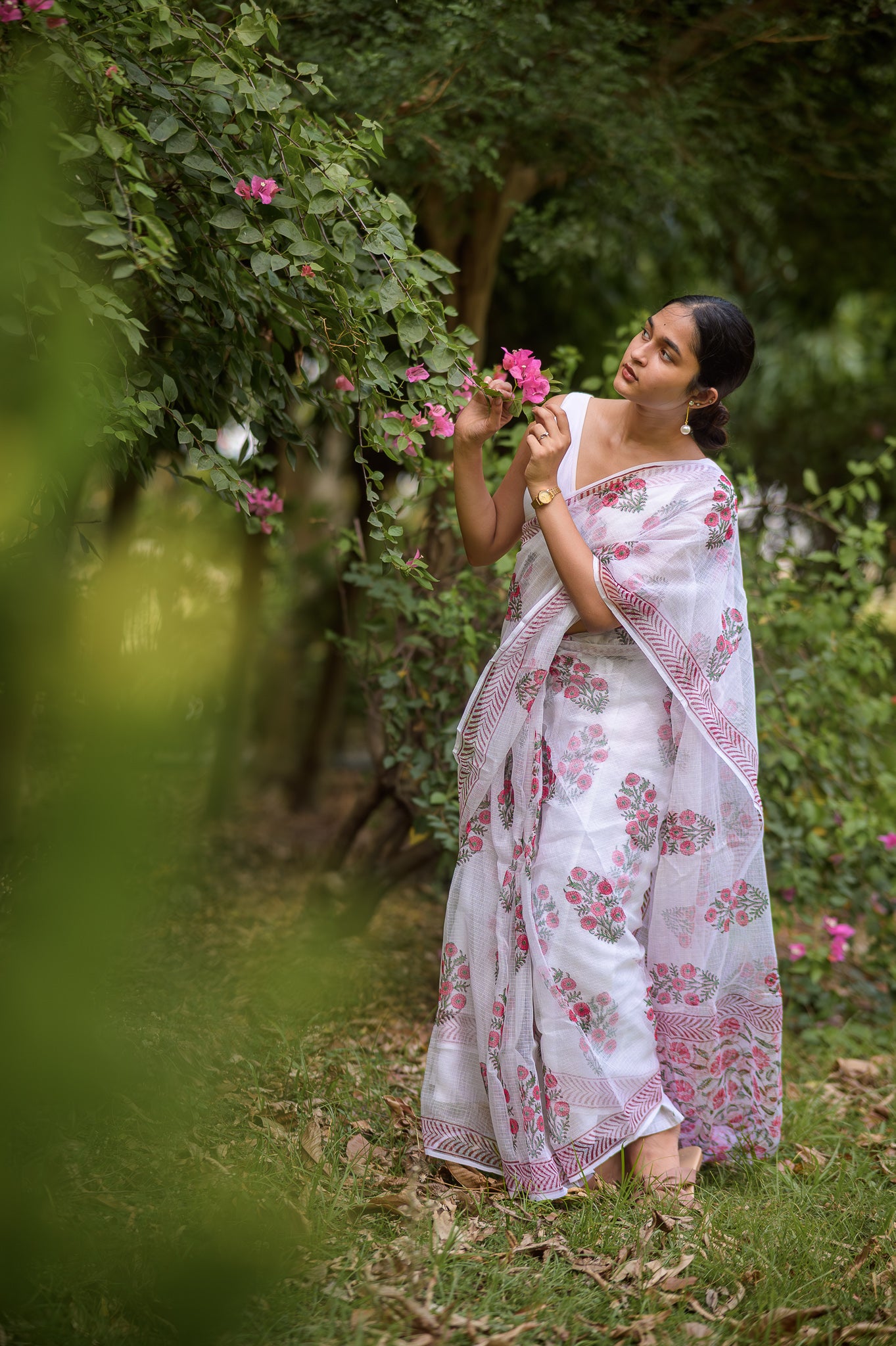 Evergreen printed Kota saree - Bagh- Jonaki