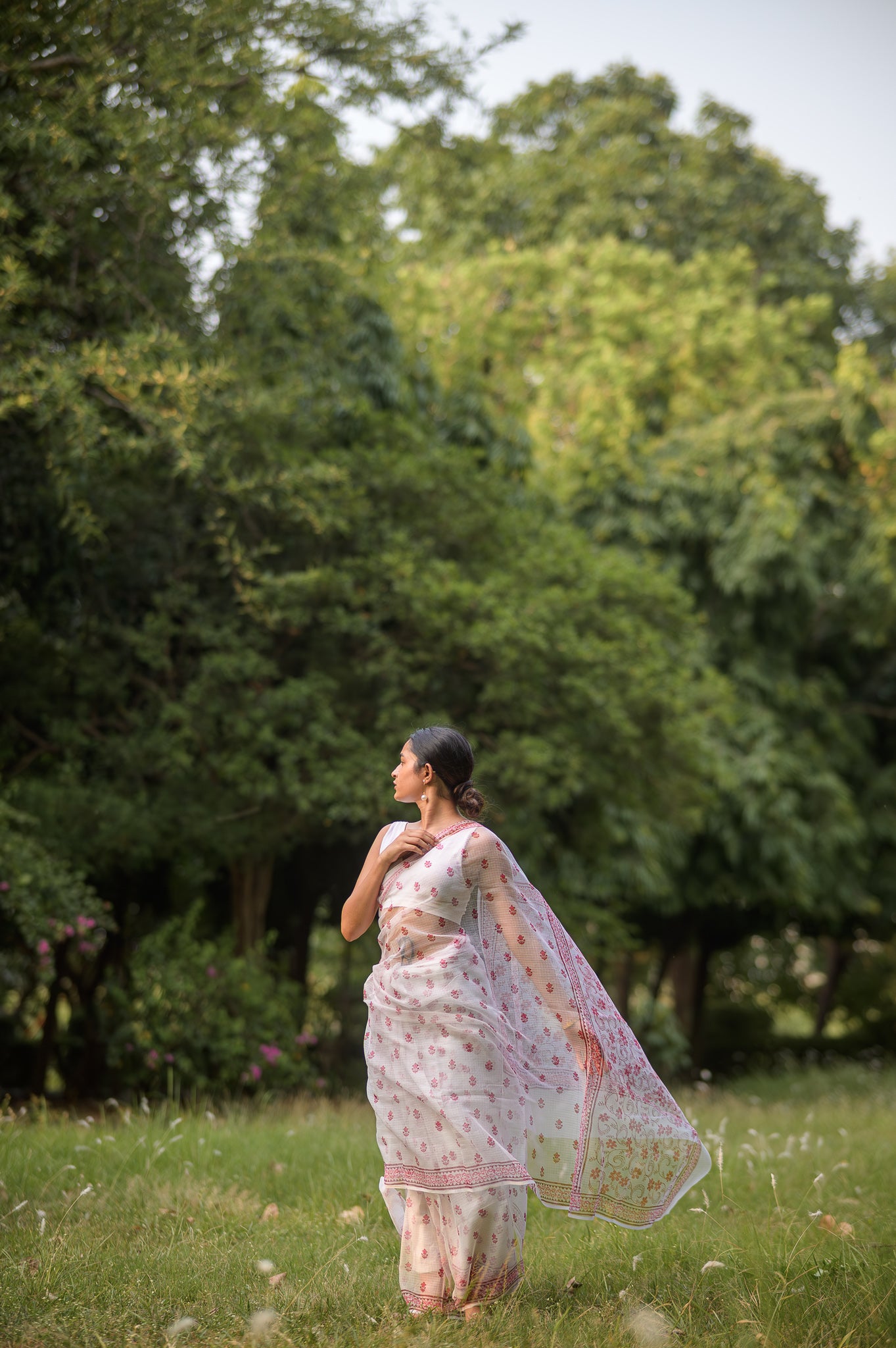 Evergreen printed Kota saree - Bagh- Titli