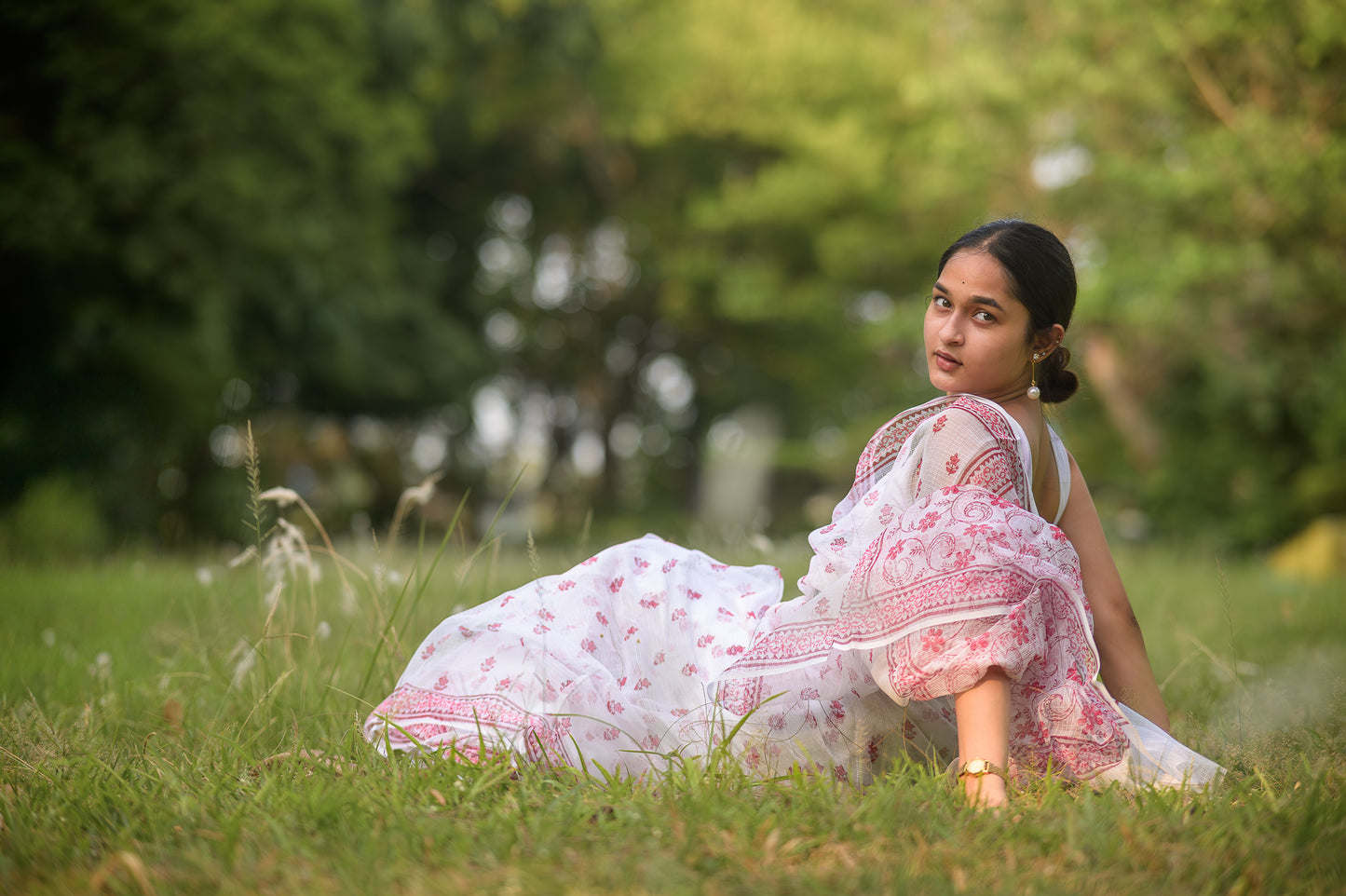 Evergreen printed Kota saree - Bagh- Titli