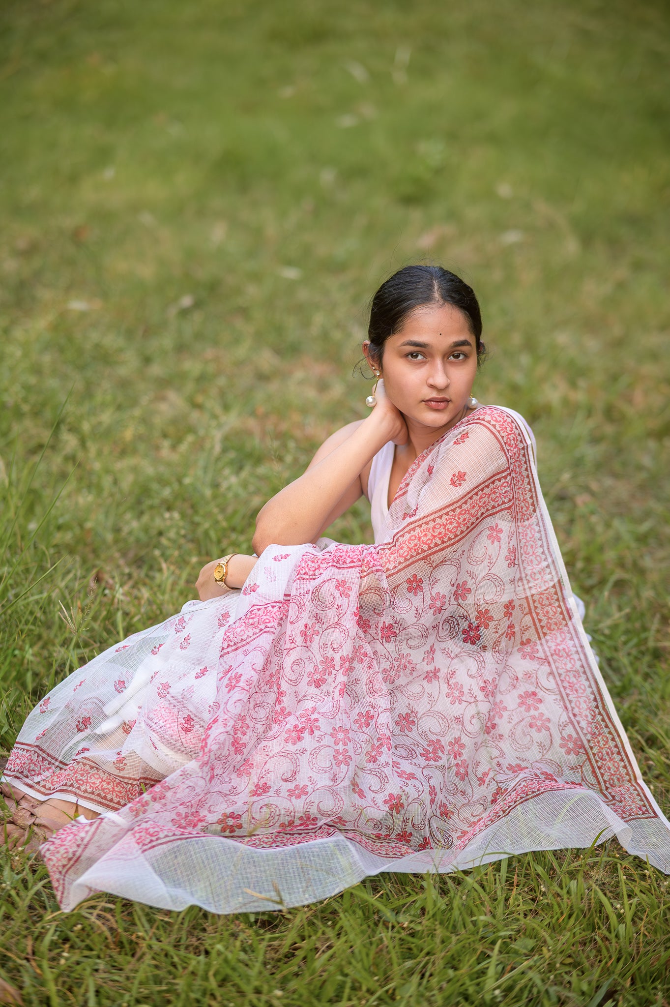 Evergreen printed Kota saree - Bagh- Titli