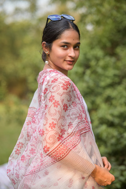 Evergreen printed Kota saree - Bagh- Titli