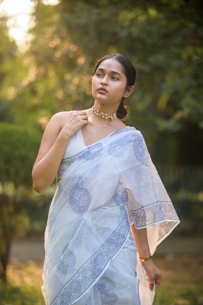 Evergreen printed Kota saree - Bagh- Gagan