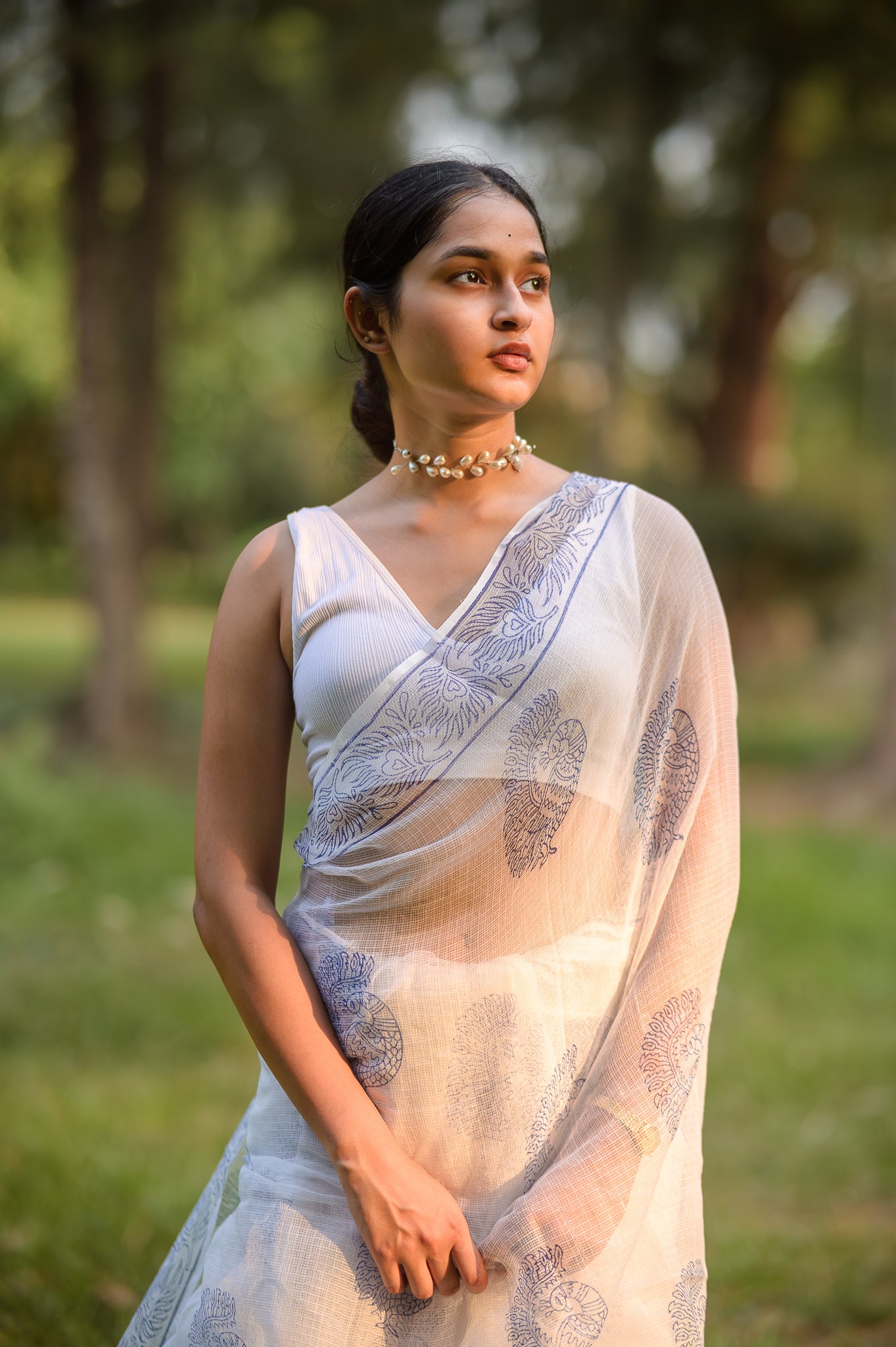 Evergreen printed Kota saree - Bagh- Gagan