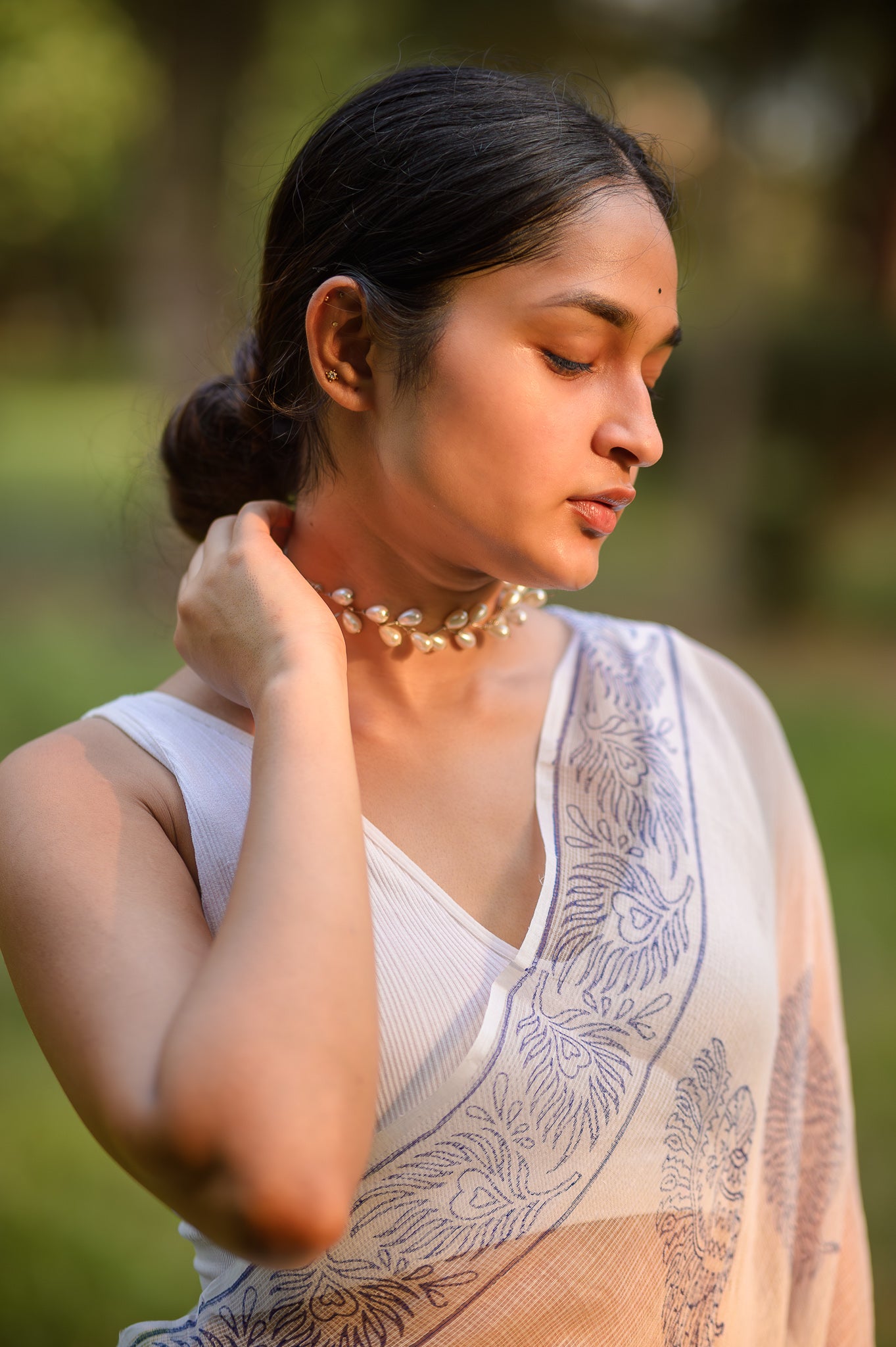 Evergreen printed Kota saree - Bagh- Gagan