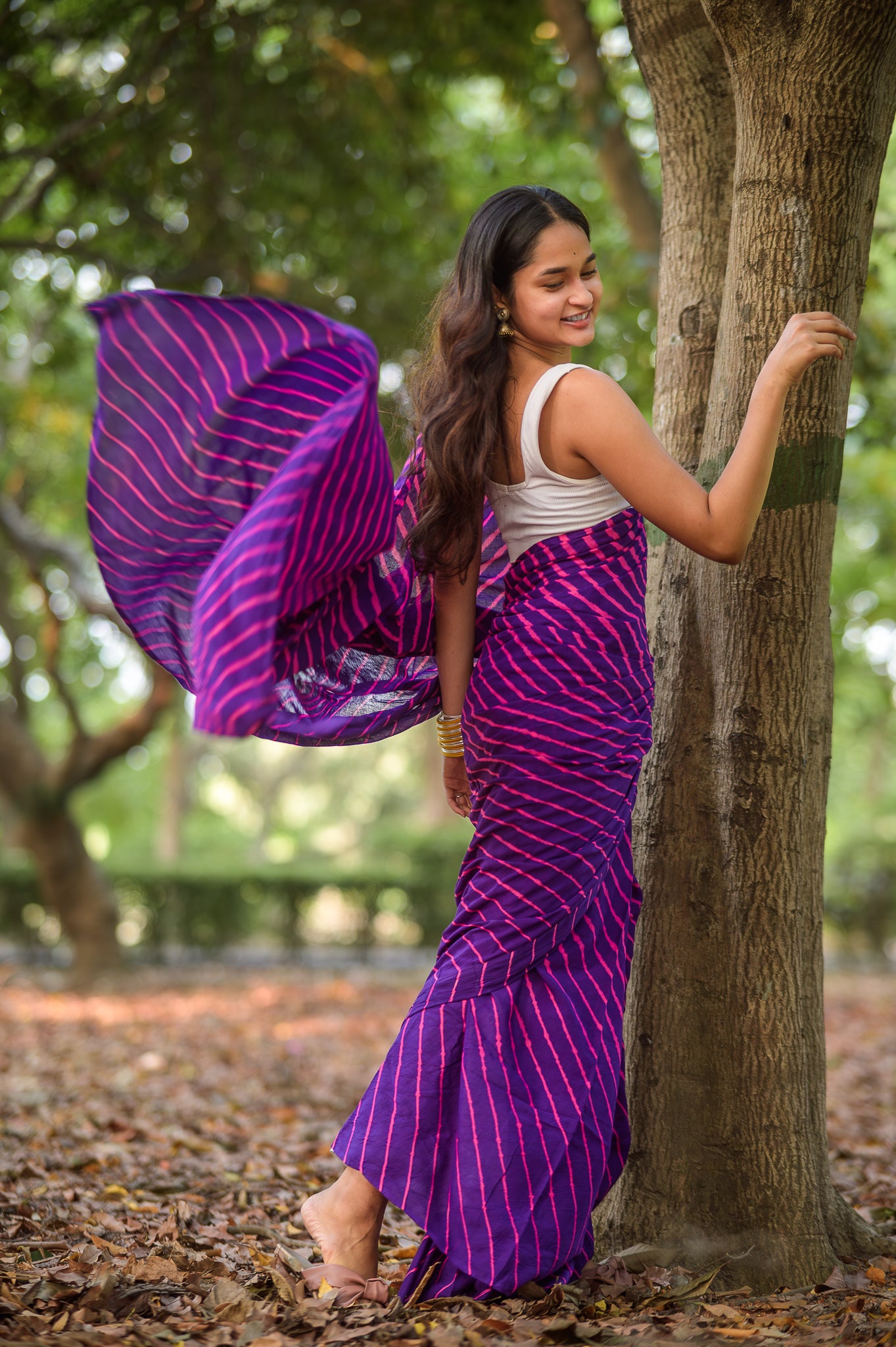 Leheriya cotton sarees - Aira  - Kangan