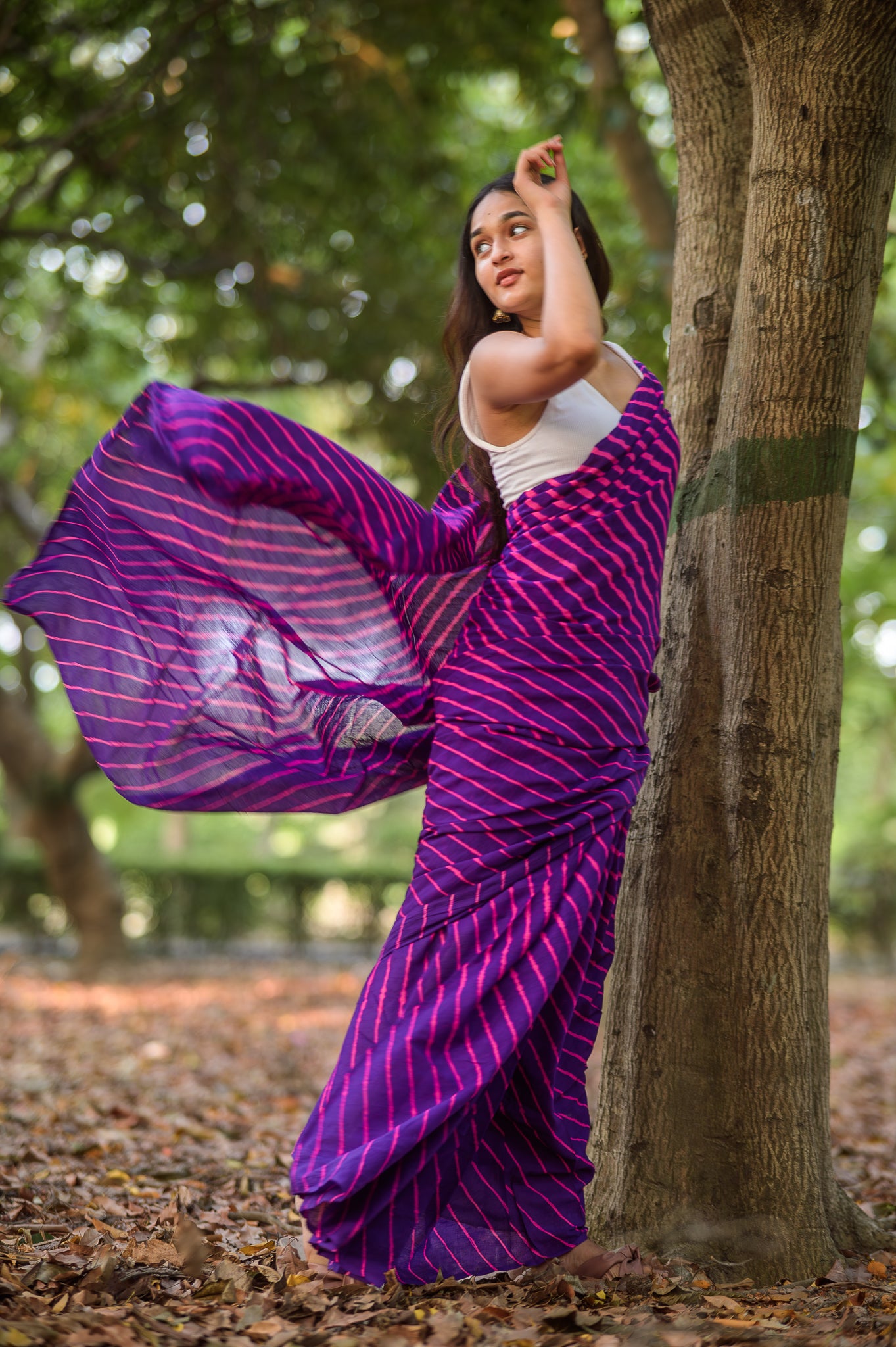 Leheriya cotton sarees - Aira  - Kangan