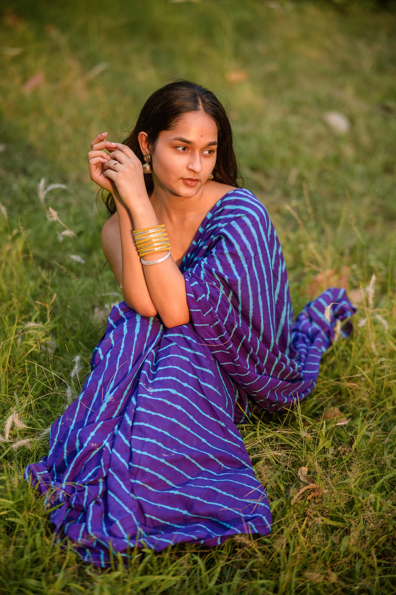 Leheriya cotton sarees - Aira - Rangela