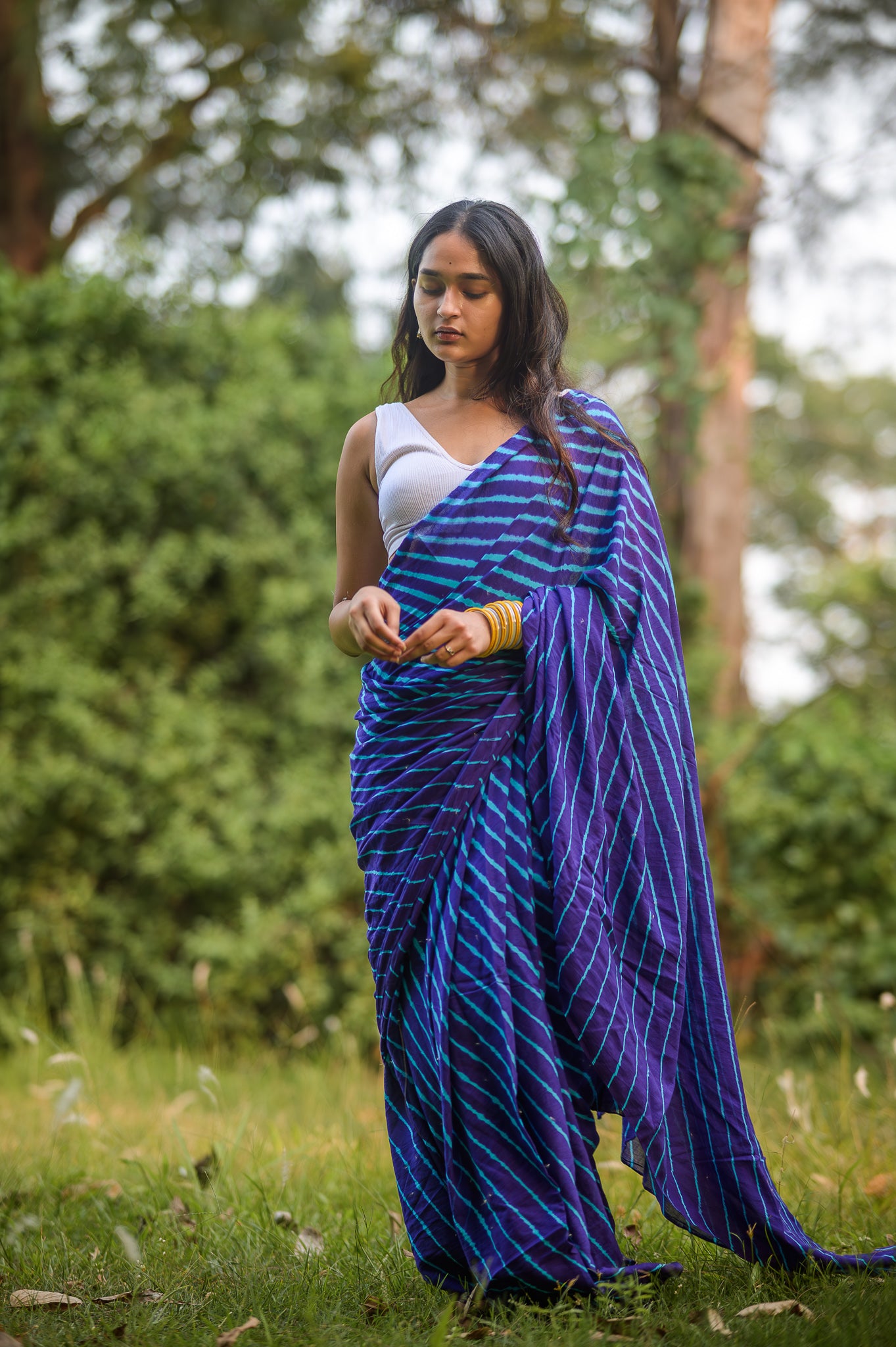 Leheriya cotton sarees - Aira - Rangela