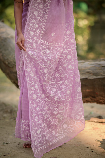 Kota Chikankari sarees - Meher - Aarzoo