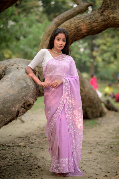 Kota Chikankari sarees - Meher - Aarzoo